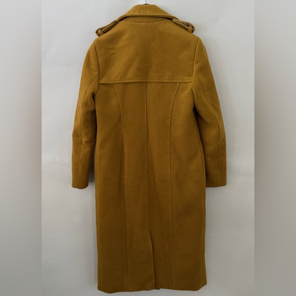 Missguided Mustard Double-Breasted Long Coat - Picture 6 of 8
